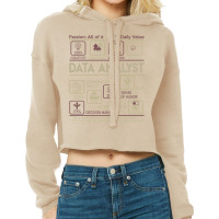 Data Analyst T  Multitasking Daily Value Gift Item Cropped Hoodie | Artistshot