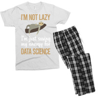 Saving Energy Data Science Quote Men's T-shirt Pajama Set | Artistshot