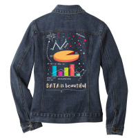 Data Is Beautiful Music Ladies Denim Jacket | Artistshot