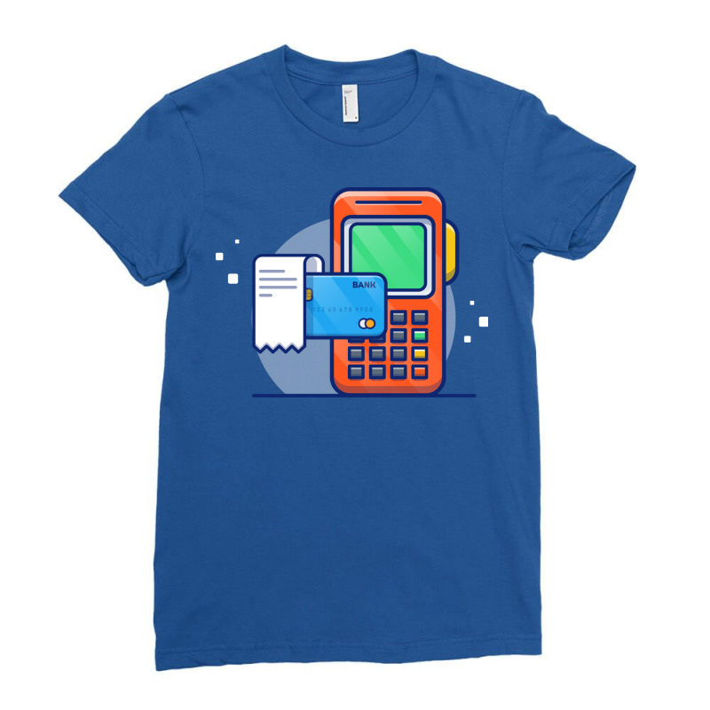 Electronic Data Capture Receipt And Bank Card Cart Ladies Fitted T-Shirt by onkeimbomat | Artistshot