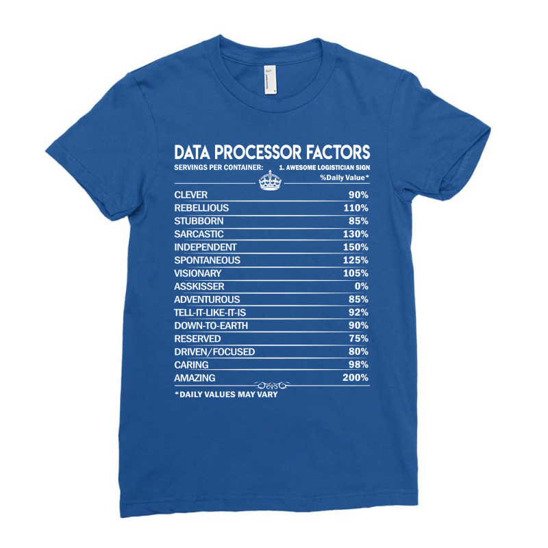 Data Processor T  Daily Factors 2 Gift Item Tee Ladies Fitted T-Shirt by trascareghozw | Artistshot