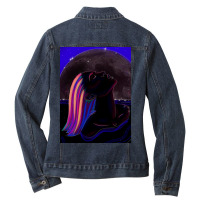 Star Night Girl Ladies Denim Jacket | Artistshot