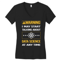 Funny Yellow Warning Data Science Nature Women's V-neck T-shirt | Artistshot