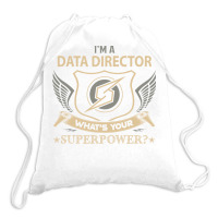 Data Director T  Superpower Gift Item Tee Drawstring Bags | Artistshot