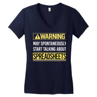 Warning About Spreadsheet Spreadsheets Cool Women's V-neck T-shirt | Artistshot