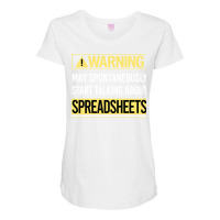 Warning About Spreadsheet Spreadsheets Cool Maternity Scoop Neck T-shirt | Artistshot