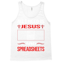 Funny Jesus Spreadsheet Spreadsheets Girl Tank Top | Artistshot