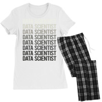 Gray Text Data Scientist Women's Pajamas Set | Artistshot