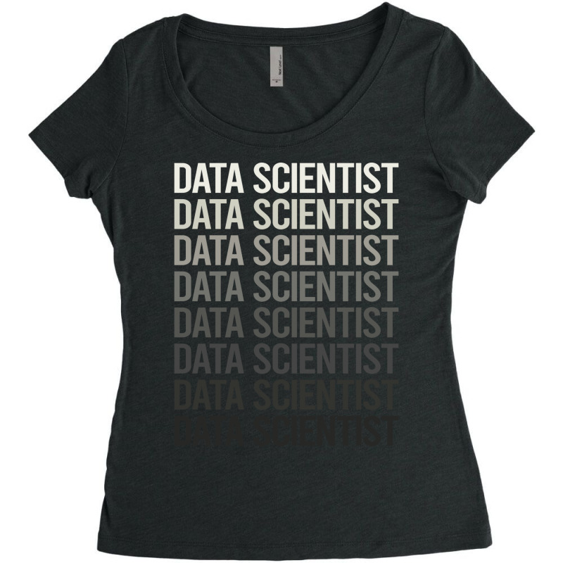 Gray Text Data Scientist Women's Triblend Scoop T-shirt by saeitawiardy | Artistshot