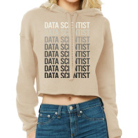 Gray Text Data Scientist Cropped Hoodie | Artistshot