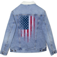 Usa America Flag Unisex Sherpa-lined Denim Jacket | Artistshot