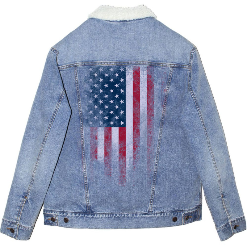 Usa America Flag Unisex Sherpa-lined Denim Jacket | Artistshot