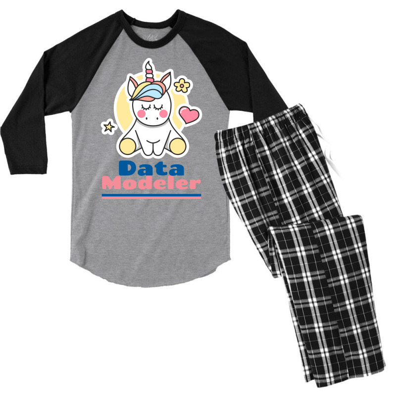 Happy Data Modeler Tumblr Men's 3/4 Sleeve Pajama Set | Artistshot