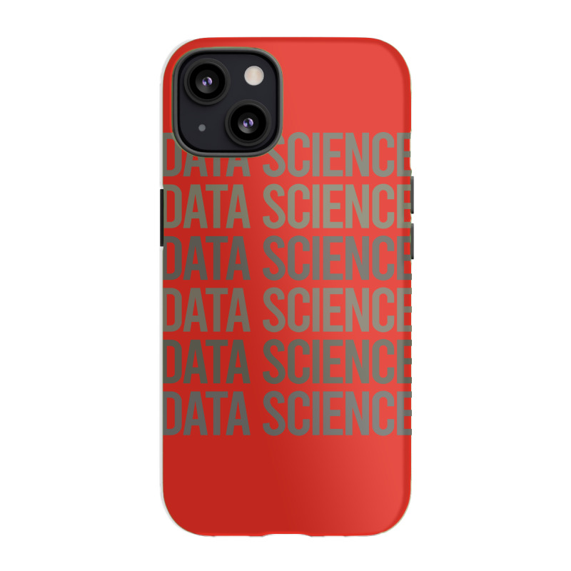 Gray Text Art Data Science Red Iphone 13 Case | Artistshot