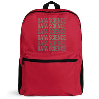 Gray Text Art Data Science Red Backpack | Artistshot