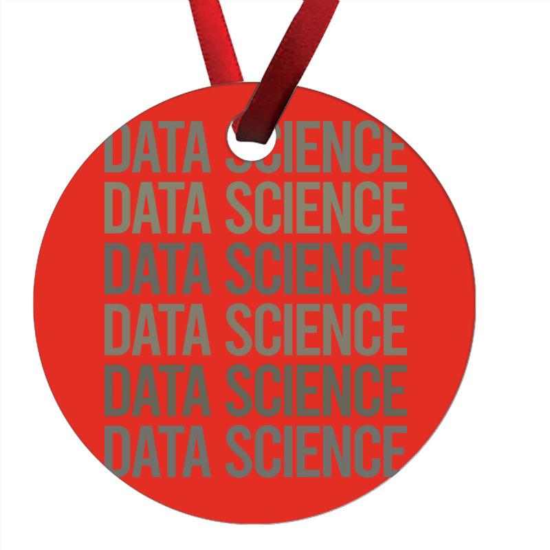 Gray Text Art Data Science Red Ornament | Artistshot