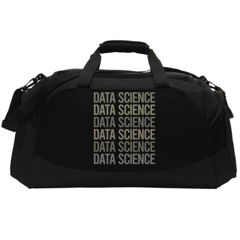 Gray Text Art Data Science Red Active Duffel | Artistshot