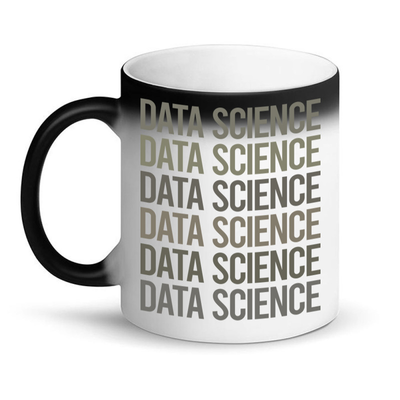 Gray Text Art Data Science Red Magic Mug | Artistshot