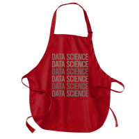 Gray Text Art Data Science Red Medium-length Apron | Artistshot