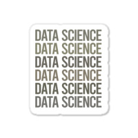 Gray Text Art Data Science Red Sticker | Artistshot