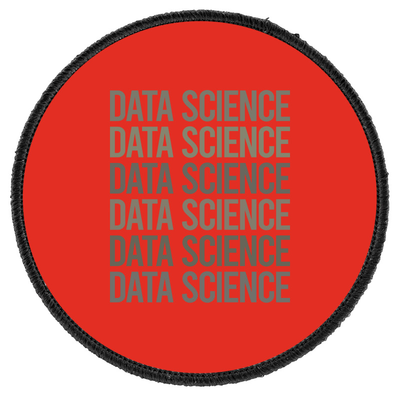 Gray Text Art Data Science Red Round Patch | Artistshot