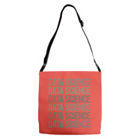 Gray Text Art Data Science Red Adjustable Strap Totes | Artistshot