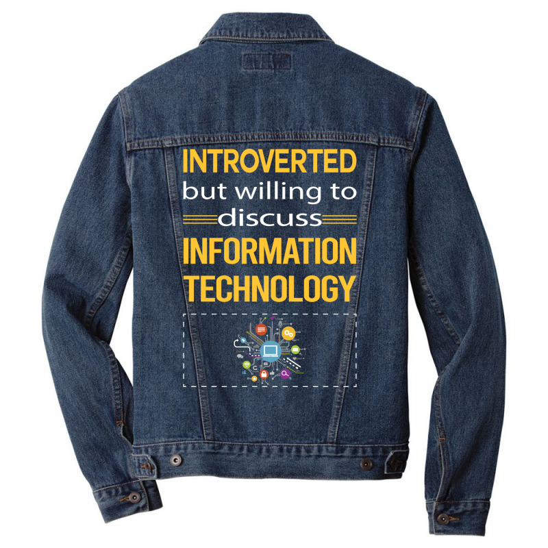 Funny Introverted Information Technology Summer Men Denim Jacket | Artistshot