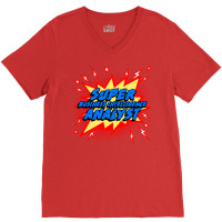 Super Business Intelligence Analyst Red V-neck Tee | Artistshot