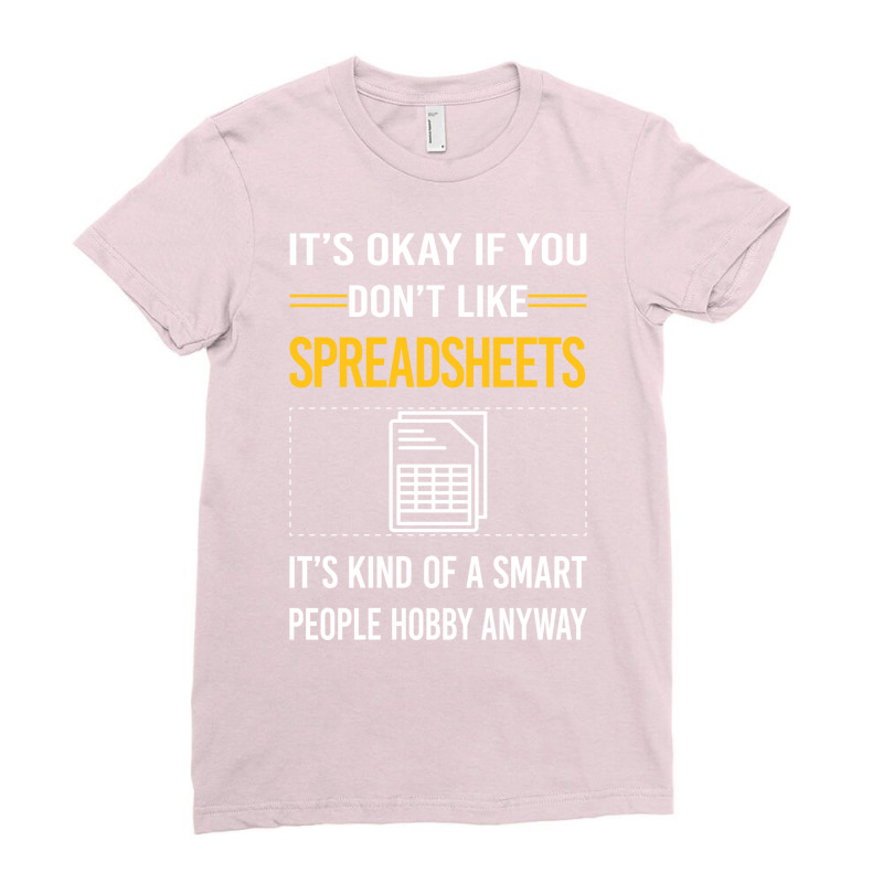 Funny Smart People Spreadsheet Spreadsheets Nature Ladies Fitted T-Shirt by sebabiokali | Artistshot