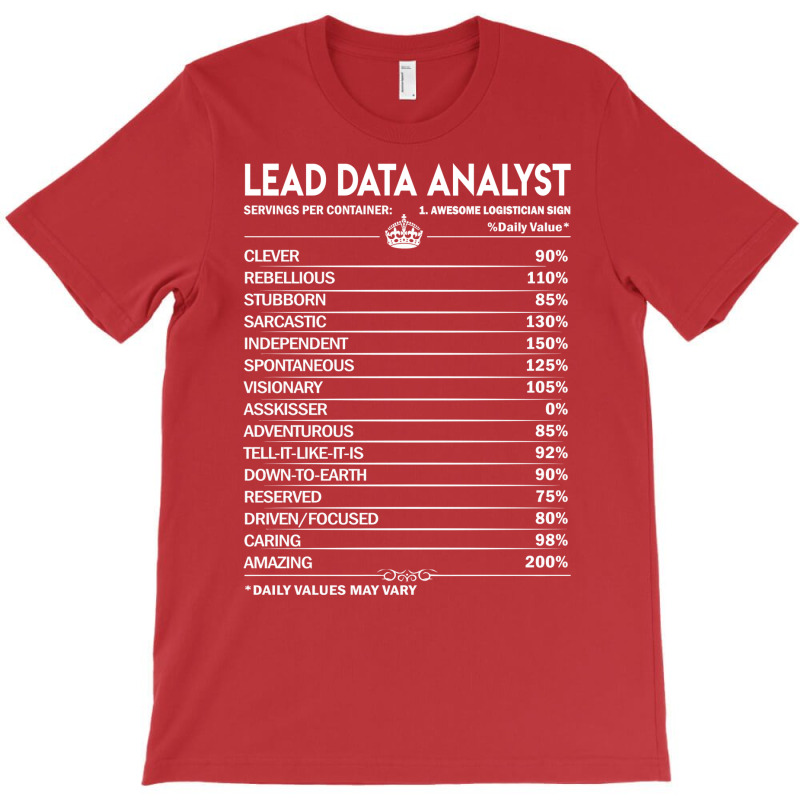 Lead Data Analyst T  Lead Data Analyst Factors Dai T-shirt | Artistshot