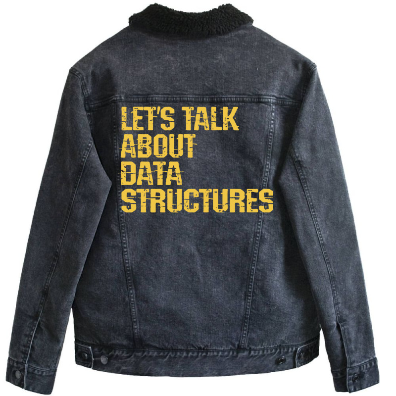 Lets Talk About Data Structures Algorithms Binary Unisex Sherpa-lined Denim Jacket | Artistshot