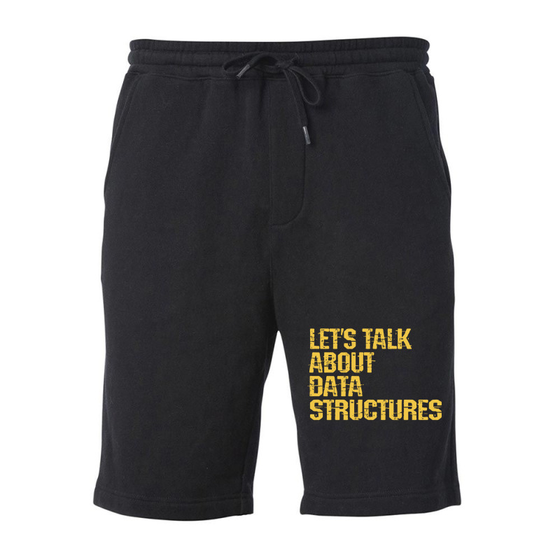 Lets Talk About Data Structures Algorithms Binary Fleece Short | Artistshot