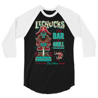 Lechucks Tiki Bar   Monkey Island   Retro Video Ga 3/4 Sleeve Shirt | Artistshot