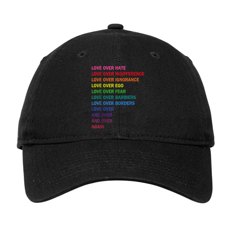 Love Over Hate Adjustable Cap by oroscoshuyaoz | Artistshot