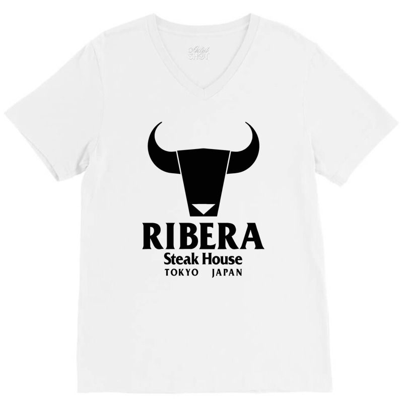 Ribera Steak House Japan V-Neck Tee by oroscoshuyaoz | Artistshot