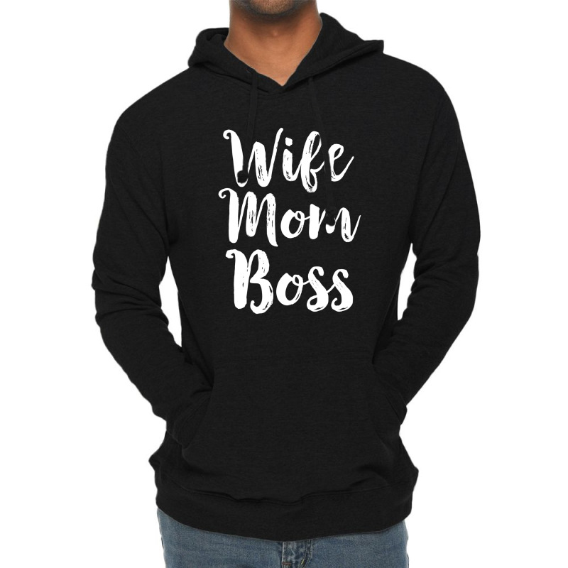 Wife Mom Boss Funny Mothers Day Gift Mama Lightweight Hoodie | Artistshot