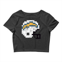 La Chargers Distressed Football Helmet Crop Top | Artistshot