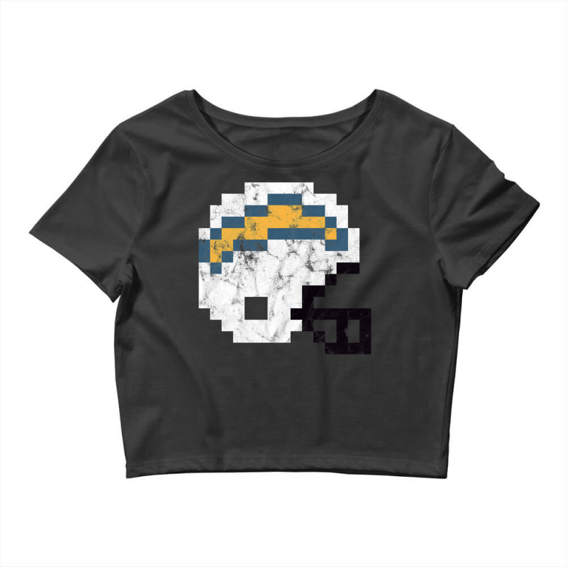 La Chargers Distressed Football Helmet Crop Top by xguelezzi8 | Artistshot