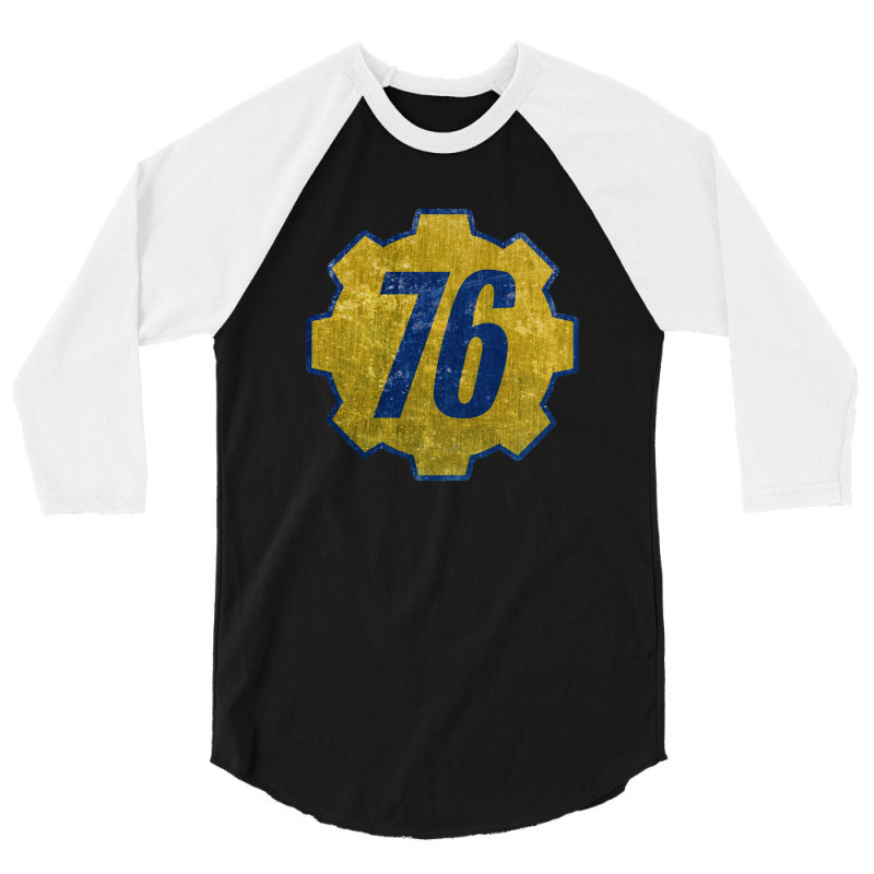 Vault 76   Distressed 3/4 Sleeve Shirt by koorenayoubq | Artistshot