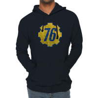 Vault 76   Distressed Lightweight Hoodie | Artistshot