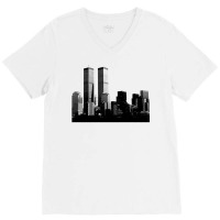 Twin Towers V-neck Tee | Artistshot