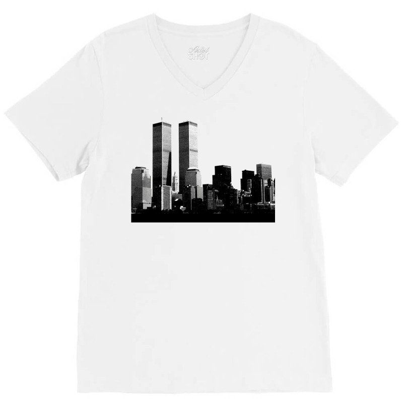 Twin Towers V-neck Tee | Artistshot