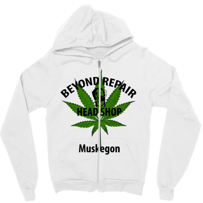 Muskegon Michigan Beyond Repair Head Shop Zipper Hoodie | Artistshot