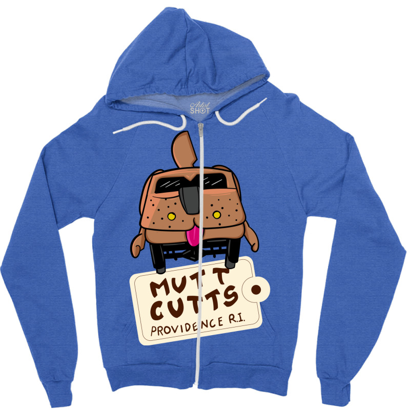 Mutt Cutts Providence Rhode Island V2 Zipper Hoodie by delhayeidai | Artistshot