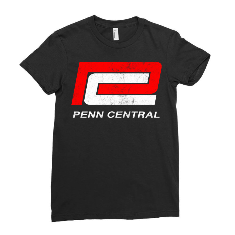 Penn Central Transportation Company Railroad Ladies Fitted T-Shirt by lummeroctarl | Artistshot