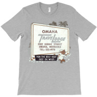 Omaha Travel Lodge        Retro Mid Century Aesthe T-shirt | Artistshot