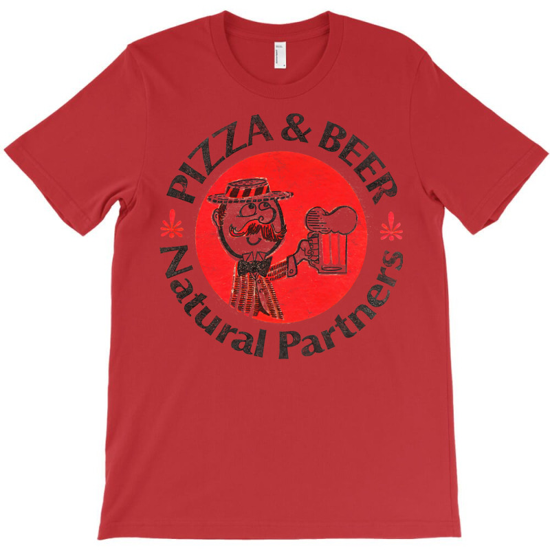 Pizza & Beer   Vintage Faded Look Design T-shirt | Artistshot