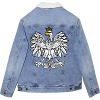 Poland National Eagle Poland Pride Polish Eagle Po Unisex Sherpa-lined Denim Jacket | Artistshot