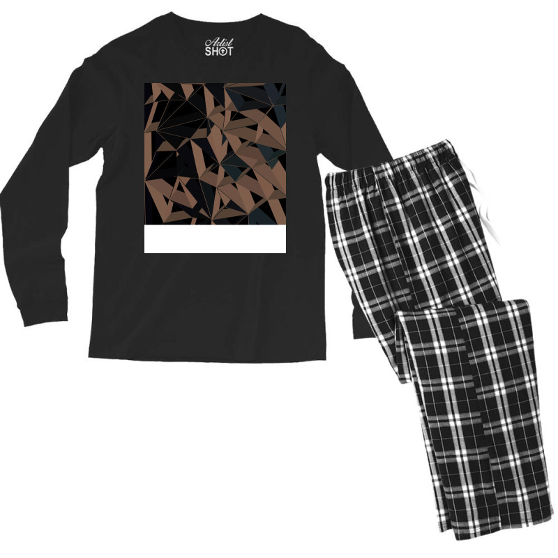 3d Futuristic Geo Bg Viii Cute Men's Long Sleeve Pajama Set | Artistshot