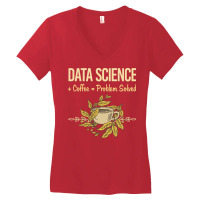 Data Science Red Women's V-neck T-shirt | Artistshot